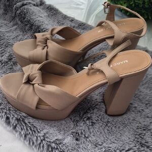 Marc Fisher Women's Beige Block Heels